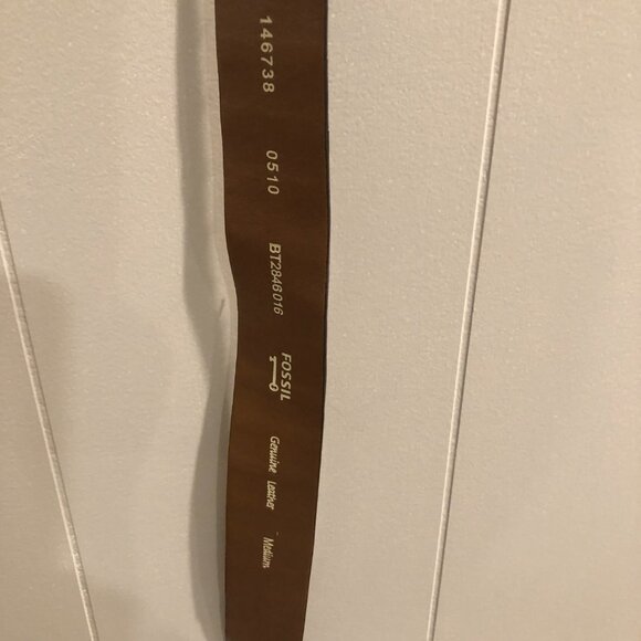 Fossil: Multicolor Patchwork Belt with Silver Buckle: Women’s Size Medium - Picture 4 of 7